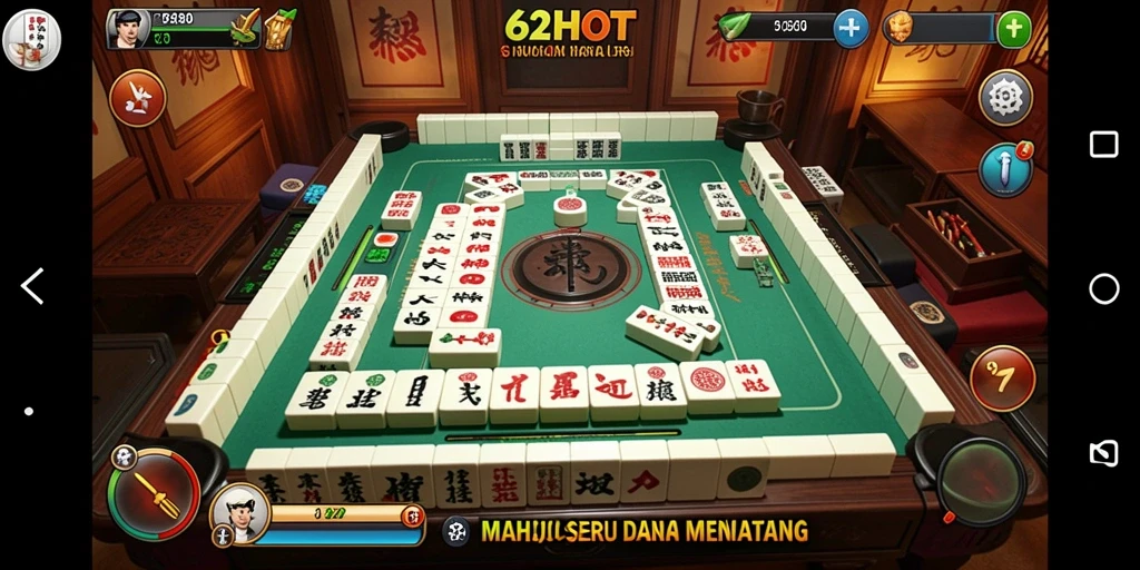 Screenshot gameplay 62HOT menampilkan keseruan permainan Mahjong.