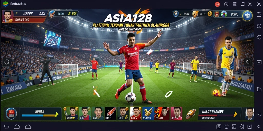 Screenshot tampilan aplikasi ASIA128 dengan fitur taruhan olahraga.