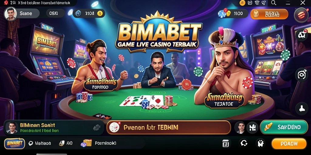 Tampilan gameplay Live Casino yang menarik dan interaktif di BIMABET.