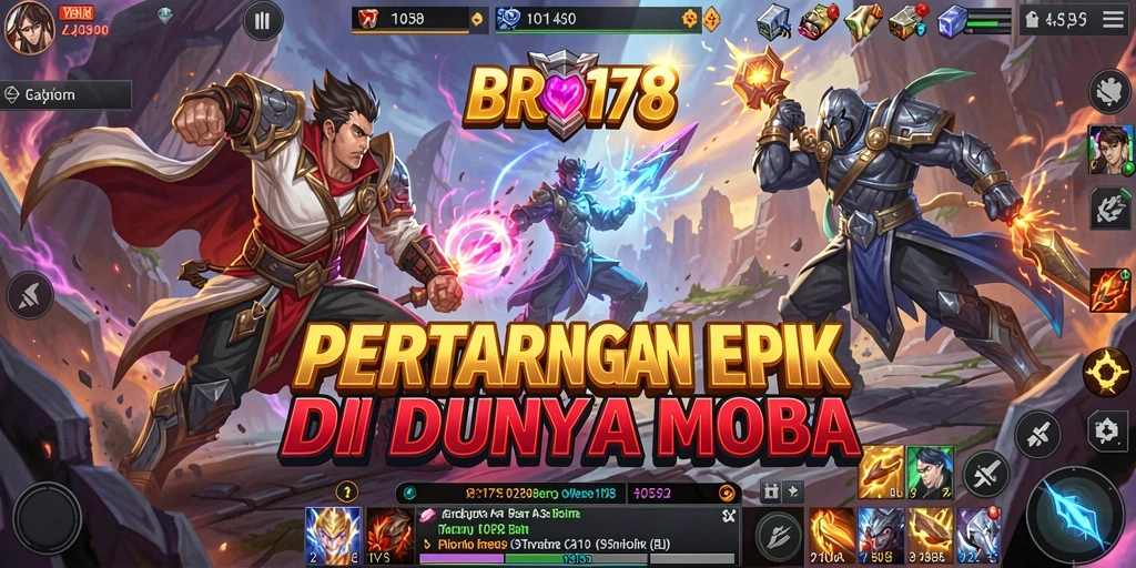 Tangkapan layar dari gameplay epik BRO178 dengan karakter yang beraksi.