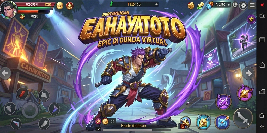 Tampilan gameplay pertarungan seru di CAHAYATOTO.