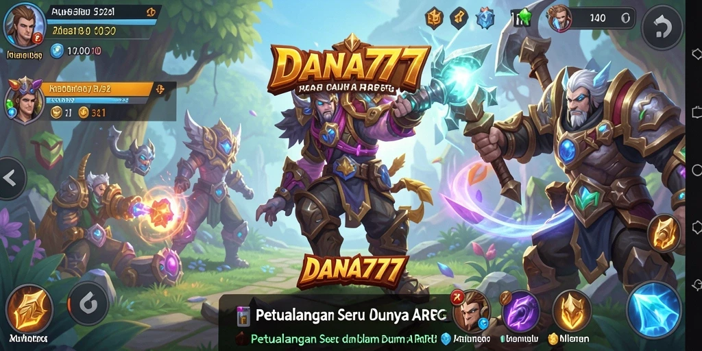 Screenshot DANA777 menampilkan pertempuran epik dalam dunia ARPG.