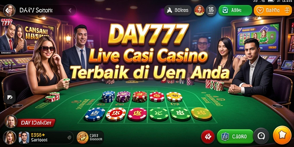 Tangkapan layar gameplay DAY777 menampilkan dealer langsung yang ramah melalui streaming HD.
