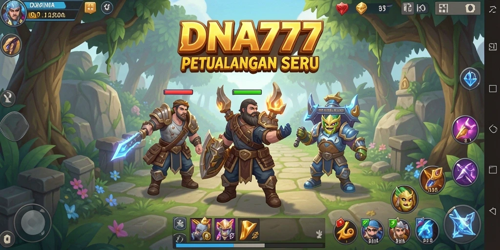 Tampilan gameplay RPG yang epik dan mendebarkan di DNA777.