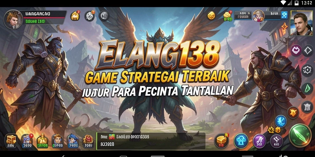 Screenshot gameplay menunjukkan pertempuran strategi yang mendebarkan.