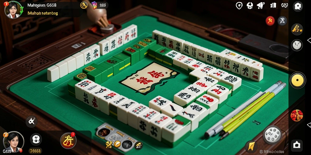 Screenshot gameplay G668 menampilkan keseruan permainan Mahjong.