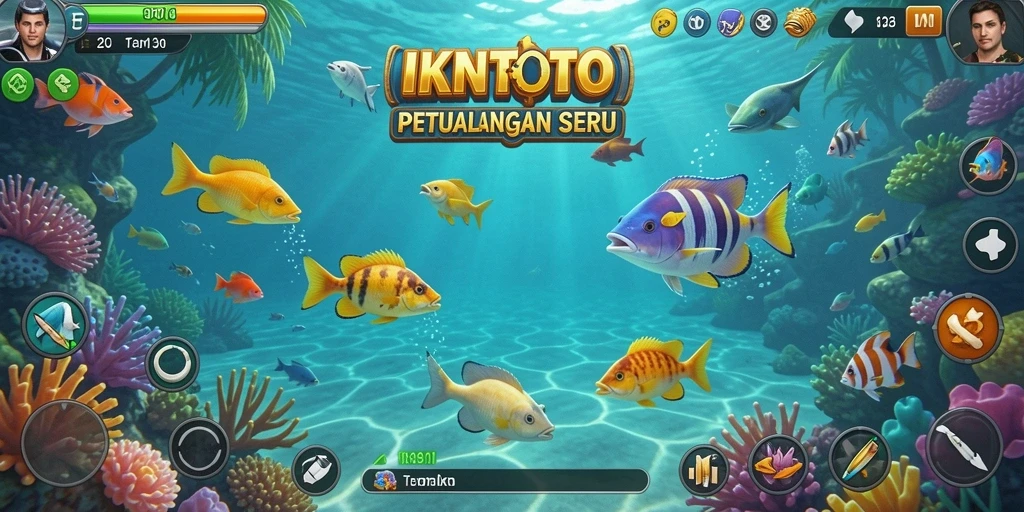 Tampilan gameplay seru di IKNTOTO saat menembak ikan.