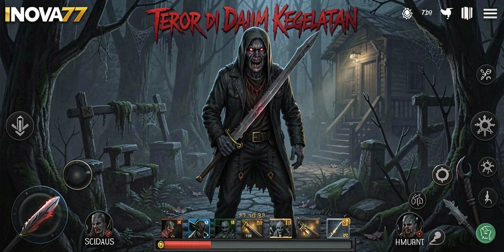 Screenshot dari gameplay INOVA77 yang penuh teror dan misteri.