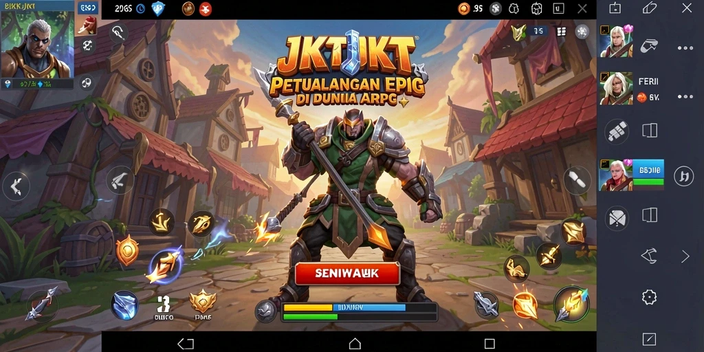 Tampilan gameplay JKTJKT yang mendebarkan dalam dunia ARPG.