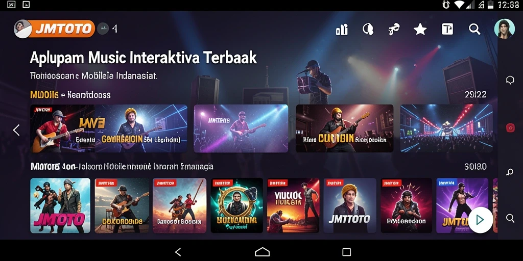 Screenshot utama JMTOTO menampilkan gameplay musik yang seru dan interaktif.