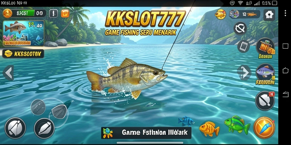 Tampilan gameplay KKSLOT777 dengan pengalaman memancing yang mendebarkan.