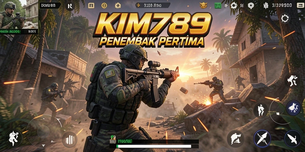 Tampilan menegangkan dari gameplay KM789 dengan pertempuran FPS intens.