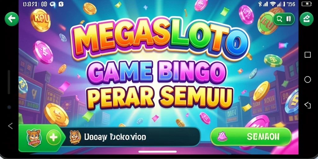 Tampilan penuh keseruan gameplay MEGASLOTO Bingo.