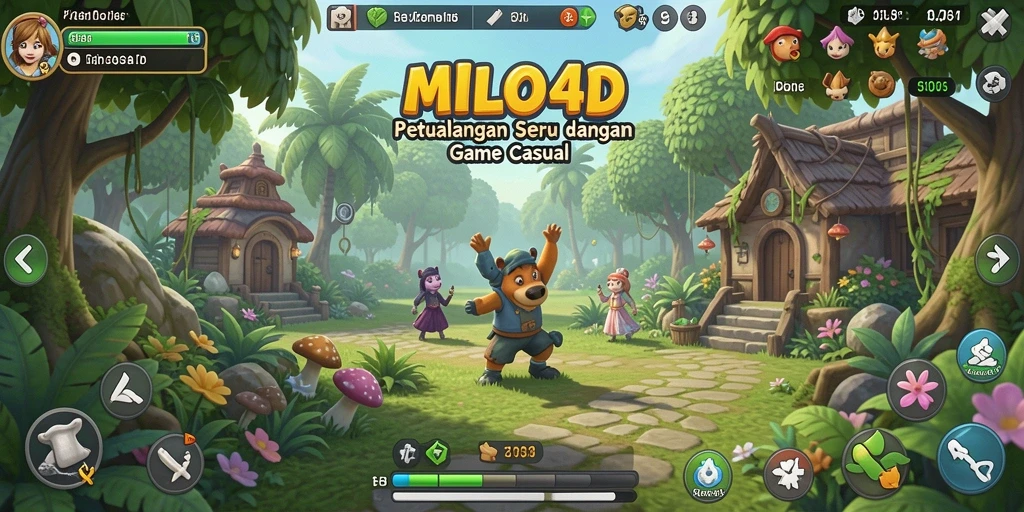 Tangkapan layar MILO4D menunjukkan gameplay yang menarik dan penuh warna.