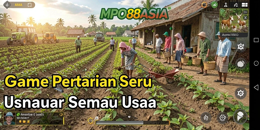 Screenshot utama MPO88ASIA menampilkan aktivitas pertanian yang seru.