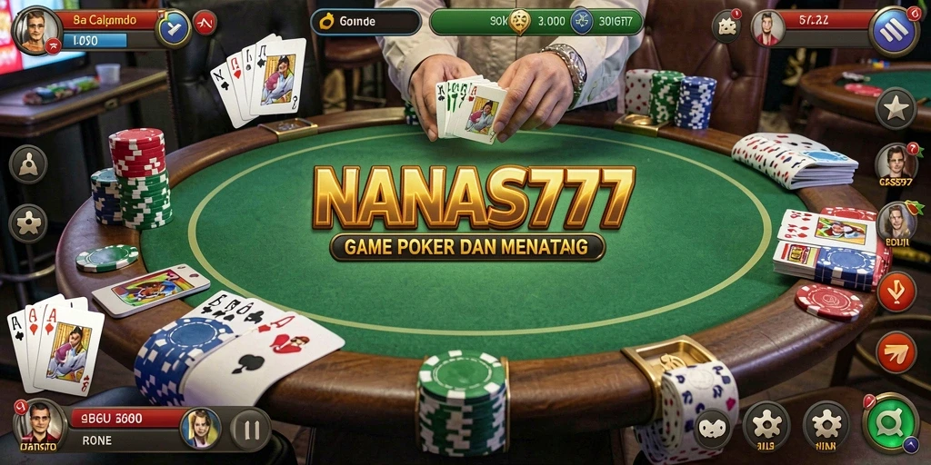 Screenshot gameplay Poker yang menampilkan aksi mendebarkan di NANAS777.