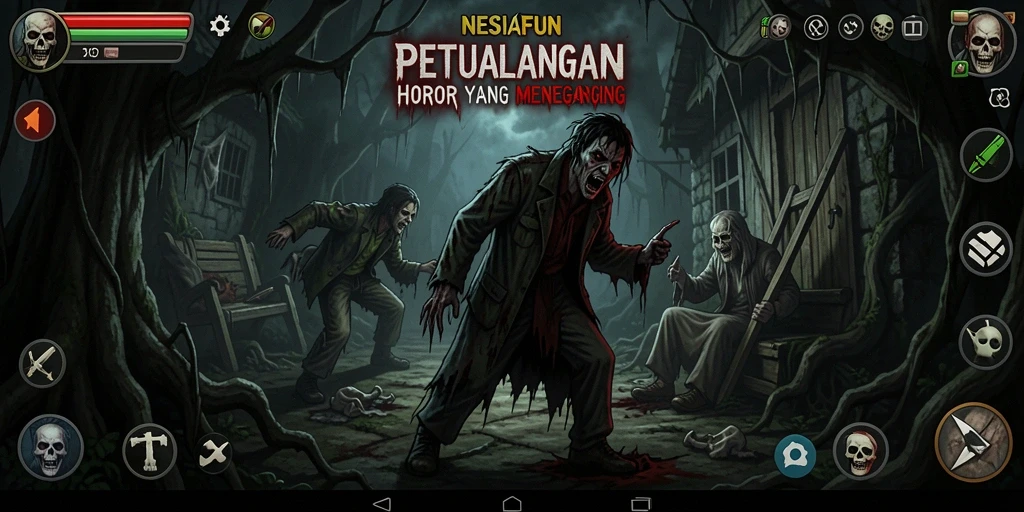 Tangkapan layar menampilkan gameplay menegangkan dari NESIAFUN.