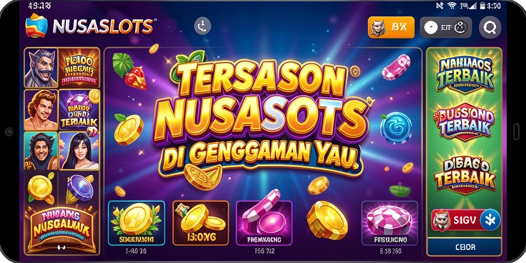 Tampilan utama gameplay NUSASLOTS yang seru dan mendebarkan.
