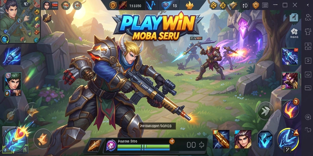 Tampilan menarik dari permainan MOBA PLAYWIN yang penuh aksi.
