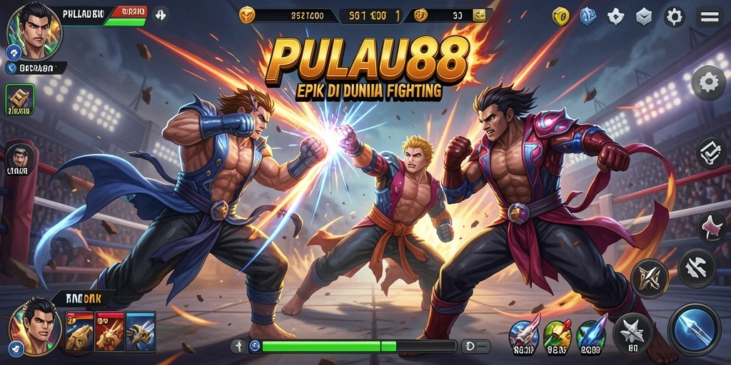 Screenshot gameplay beraksi dari PULAU88, menampilkan pertarungan seru.