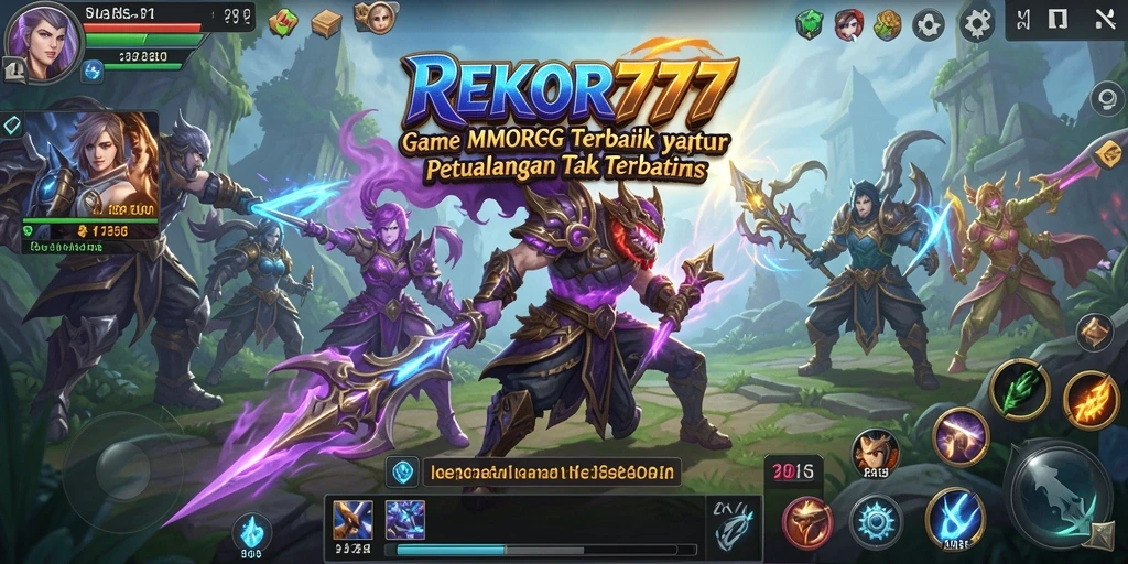 Screenshot gameplay <strong>REKOR777</strong> yang menampilkan pertempuran epik saat menjelajahi dunia.