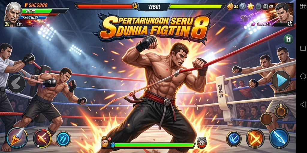 Tampilan gameplay menarik dari SHE888 dengan aksi pertarungan intens.
