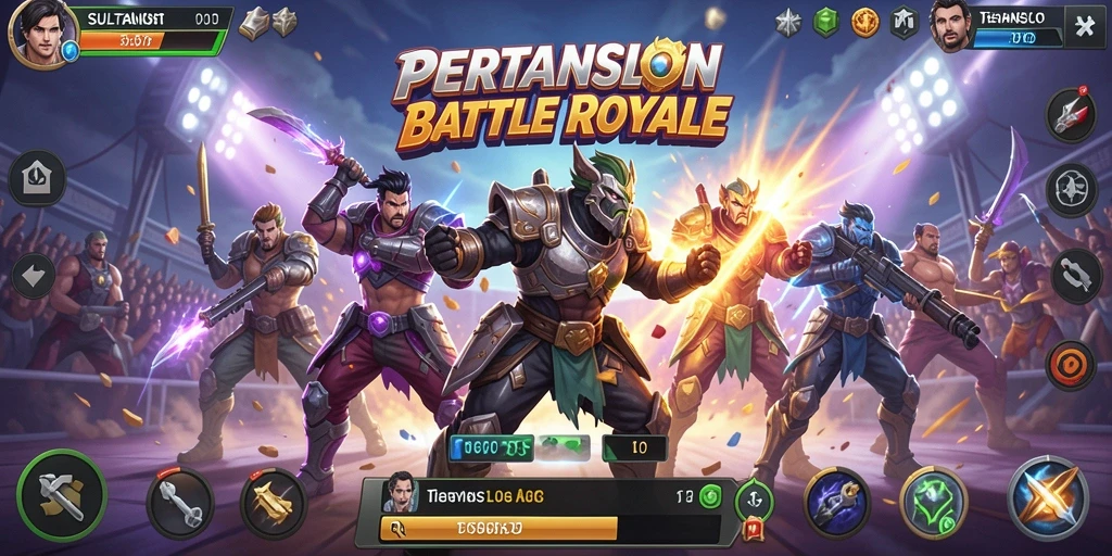 Tampilan gameplay yang mendebarkan dalam SULTANSLOT dengan pertarungan yang intens.
