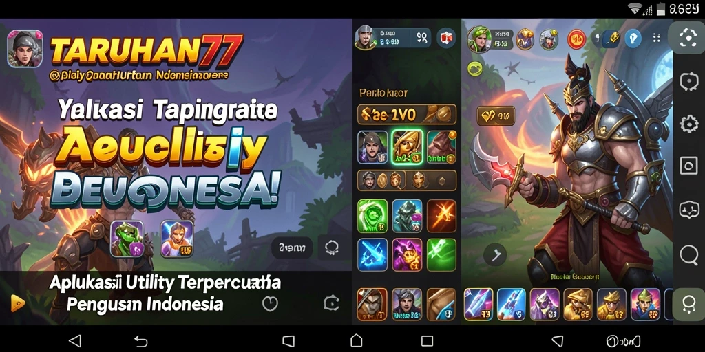Tampilan antarmuka aplikasi TARUHAN77 yang bersih dan user-friendly.