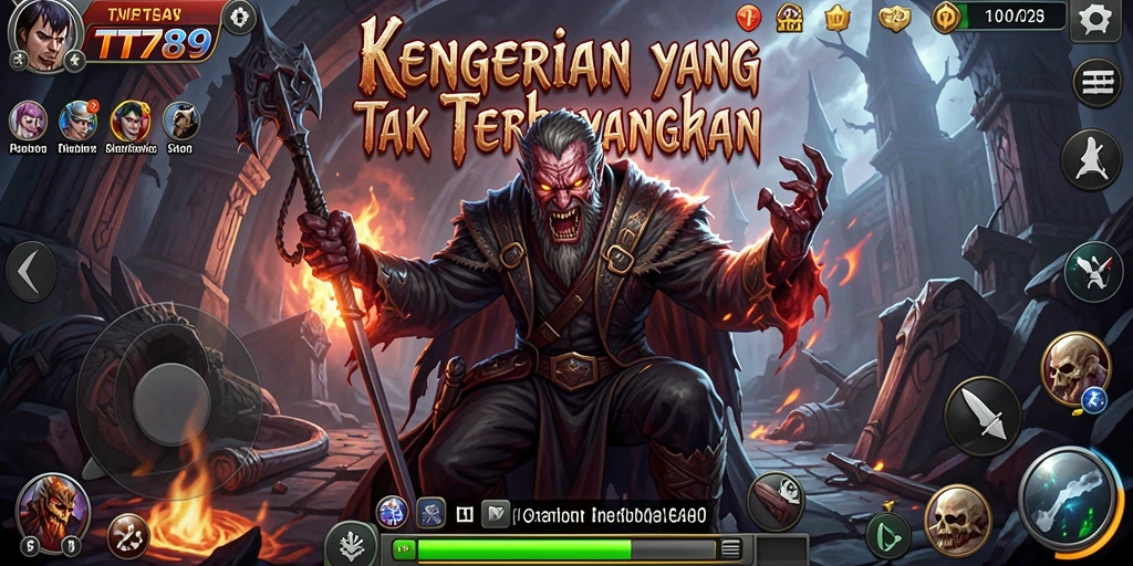 Tangkapan layar menampilkan momen menegangkan dari gameplay TT789.