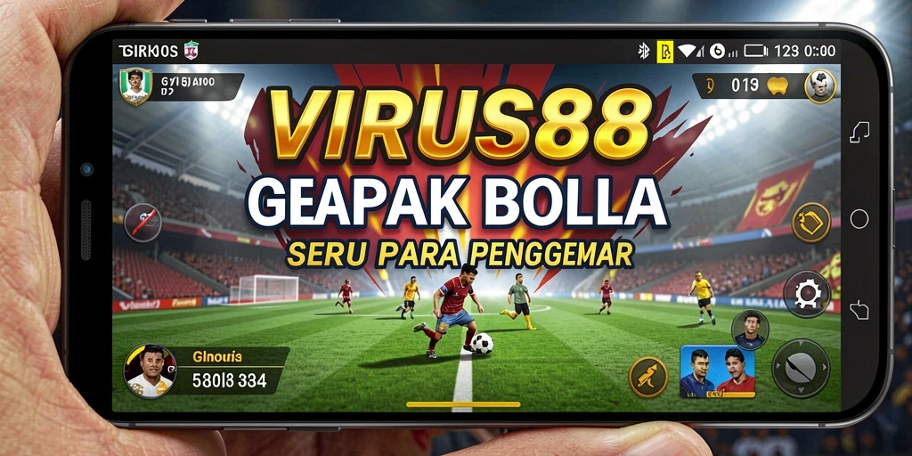 Tampilan menarik dari gameplay sepak bola di VIRUS88.