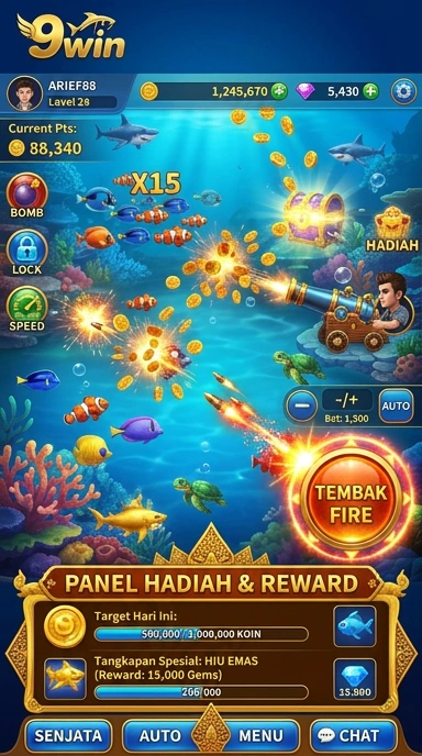 Tampilan antarmuka 9win yang menarik dan mudah digunakan.